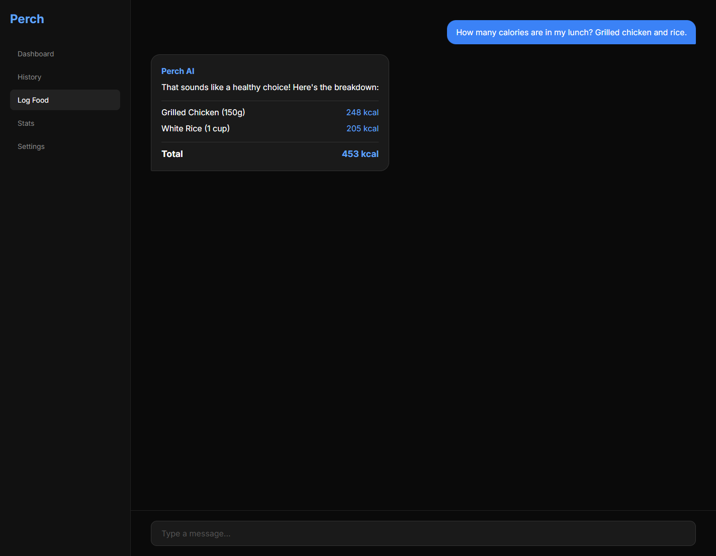 Perch Chat Interface